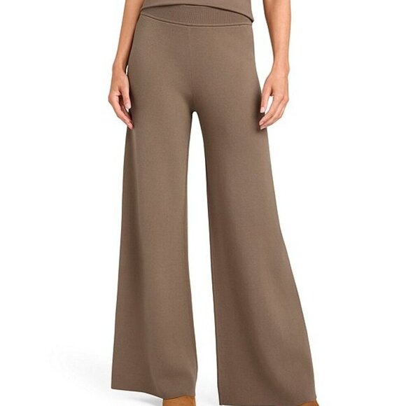 Splendid x Cella Jane | Wide-Leg Sweater Pants | Cocoa/Brown | Size M | Like New - Picture 2 of 8
